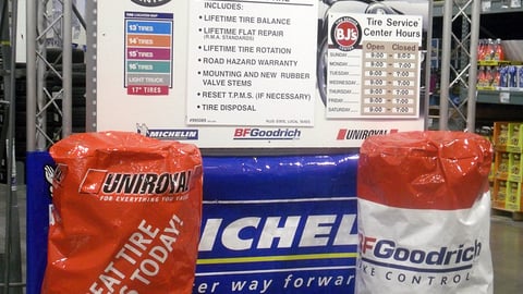 BJ's Tire Service Center Display