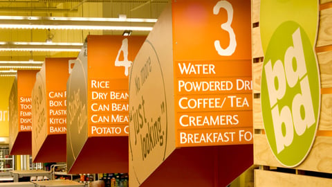 Bottom Dollar Aisle Markers