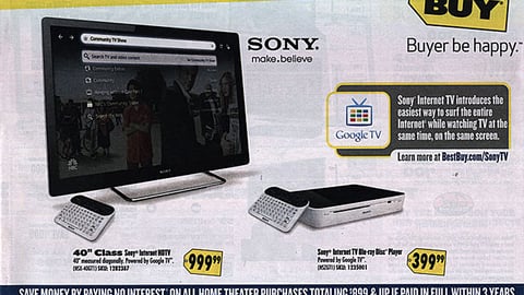 Best Buy Sony Internet TV Circular Cover
