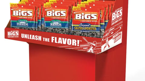 Thanasi Foods BIGS Sunflower Seeds Floorstand