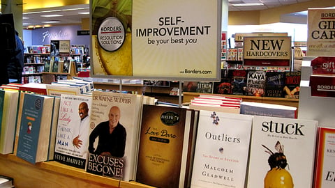 Borders 'Self-Improvement' Table Sign