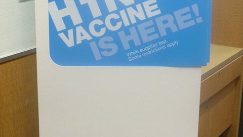 CVS H1N1 Vaccine Stanchion Sign