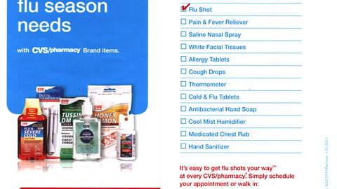 CVS 'Flu Shots' Take-One