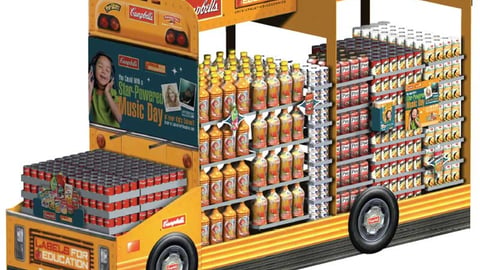 Campbell's Labels for Education School Bus Display