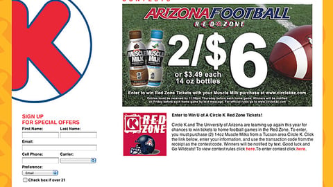 Circle K Muscle Milk 'Arizona Football' Online Ad