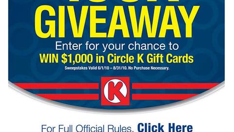 Nestle Circle K '$100K Giveaway' Website