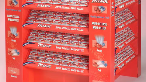 Tylenol Rapid Release Gels Pallet Display