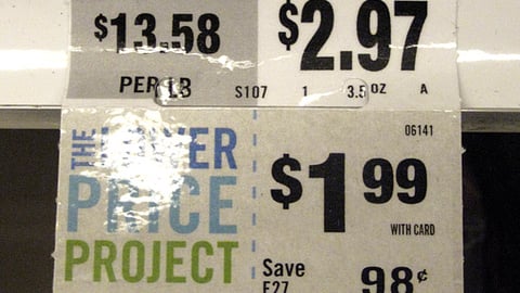A&P 'Lower Price Project' Price Label