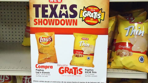 H-E-B 'Texas Showdown' Shelf Sign