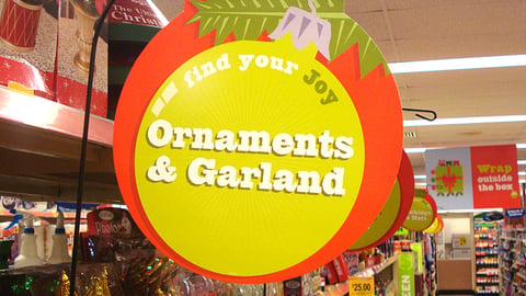 Walgreens Holiday Category Sign
