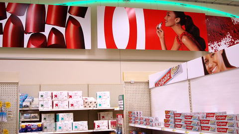 Target Cosmetics Ceiling Signs