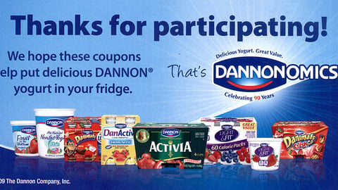 Dannon 'Dannonomics' Certificate