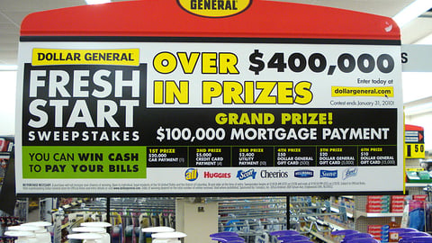 Dollar General 'Fresh Start' Sweeps Endcap Header