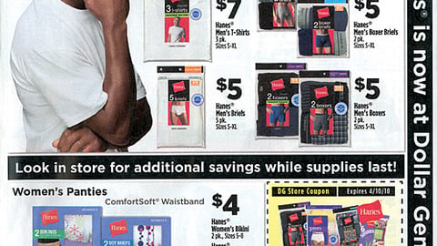 Dollar General Hanes FSI