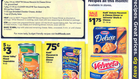 Dollar General Kraft 'Easy Meals' FSI