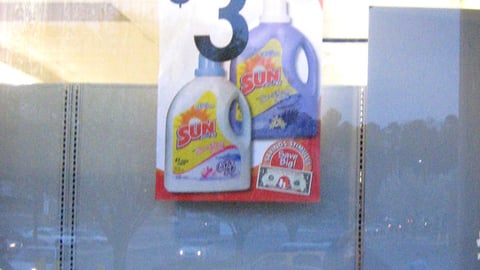 Family Dollar Sun 'Savings Stimulus' Window Poster
