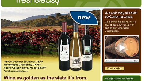 Fresh & Easy 'California Wine' Email