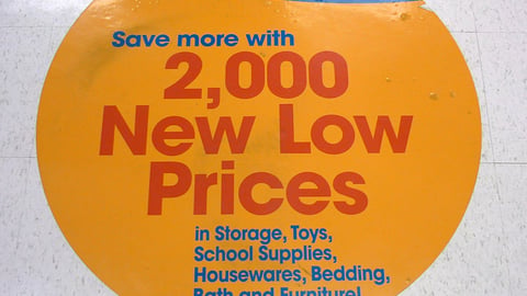 Fry's 'New Low Prices' Floor Cling