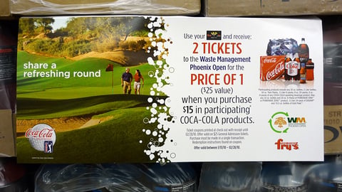 Coca-Cola Fry's Phoenix Open Tickets Shelf Sign