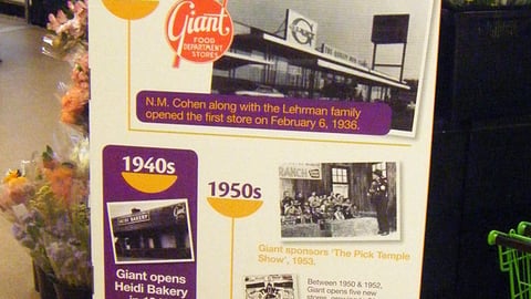 Giant-Landover '75 Years' Standee
