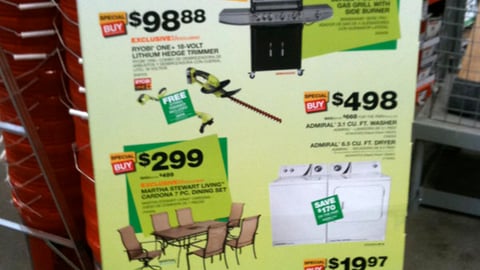 Home Depot 'Black Friday' Standee