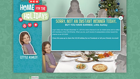 H-E-B 'Home for the Holidays' Microsite