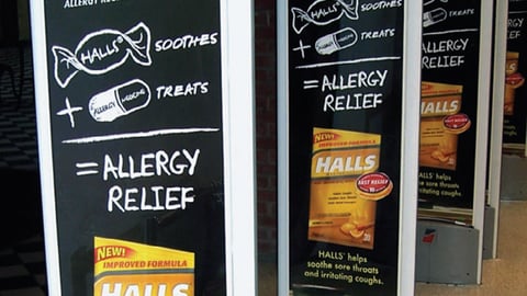 Halls Security Pedestal Ads