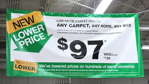 Home Depot 'Carpet Installation' Banner