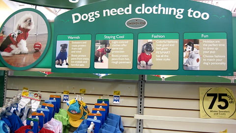 PetSmart Dog Apparel In-Line Header