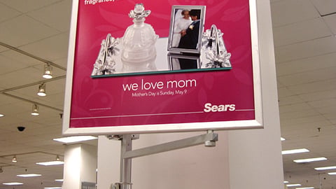 Sears 'We Love Mom' Pole Sign