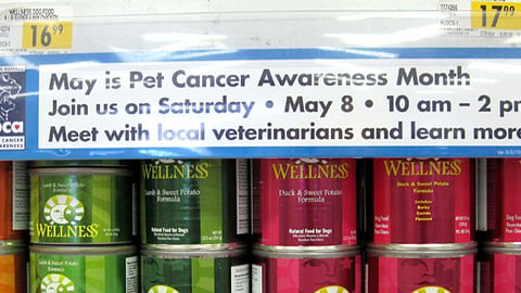 Petco 'Pet Cancer Awareness' Shelf Sign