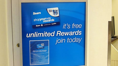 Sears Promotional Stanchion Sign