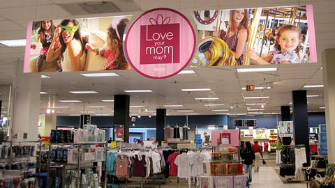 Sears 'Love Your Mom' Ceiling Sign