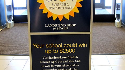 Sears Lands' End 'Way to Grow' Stanchion Sign