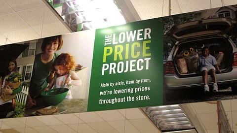 A&P 'Lower Price Project' Ceiling Banner