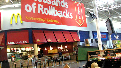 Walmart 'Rollback' Ceiling Banner