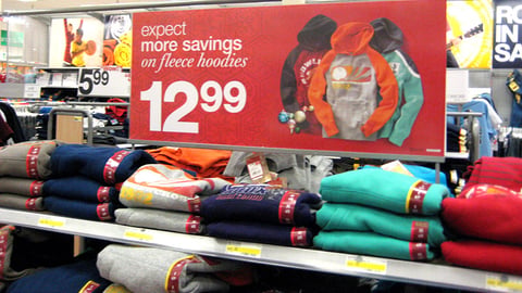 Target Holiday Apparel Rack Header