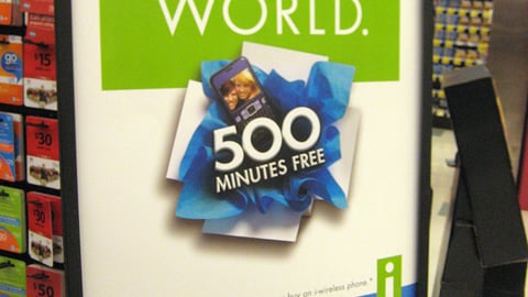 Kroger iWireless 'Free Minutes' Stanchion Sign