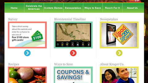 Kroger 'Celebrate the Americas' Website