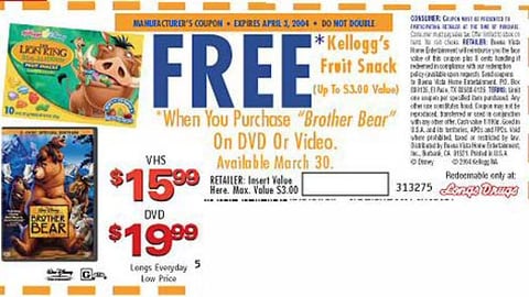 Longs 'Brother Bear' Feature