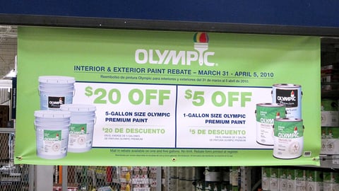 Olympic Lowe's Rebate Banner