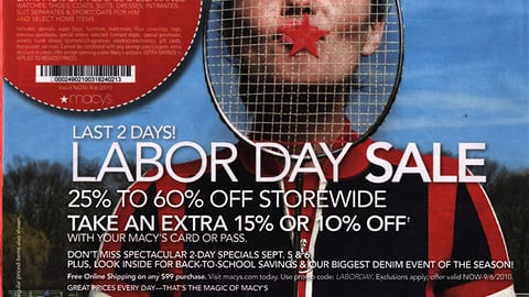 Macy's 'Labor Day Sale' Circular Cover