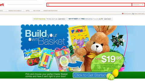 Kmart 'Build Your Own Basket' Splash Page