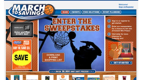Kroger 'March to Savings' Website