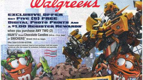 Mars Walgreens 'Transformers' Co-Equity FSI