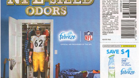 Febreze 'NFL-Sized Odors' FSI