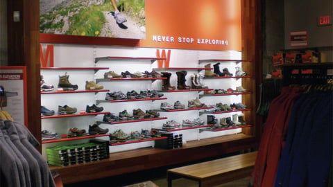 The North Face Footwear Slatwall