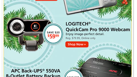OfficeMax 'Year End Blowout Deals' Email