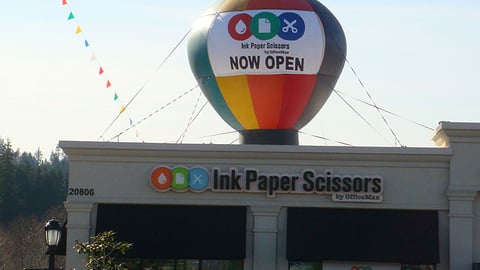 OfficeMax Ink Paper Scissors Exterior