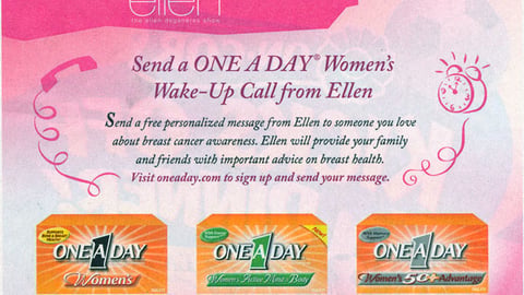 One A Day Breast Cancer 'Wake-Up Call' FSI